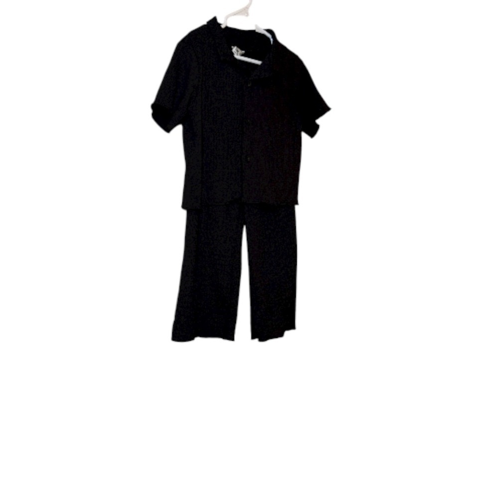 Cotton On Kids Two Piece Set Black Button Down Top and Wide Leg Pant Size 6T - Picture 2 of 14